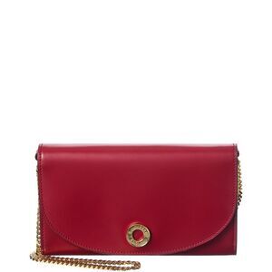 Burberry Leather Wallet On Chain, Red